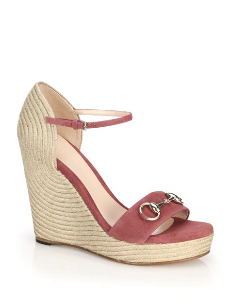 espadrille gucci femme|gucci espadrilles wedges pink.